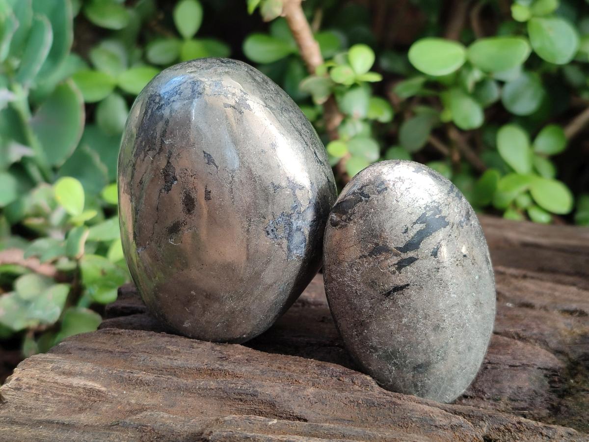 Polished Basalt Pharaoh Stone Galets x 6 From Iron Duke Mine, Zimbabwe - Toprock Gemstones and Minerals 