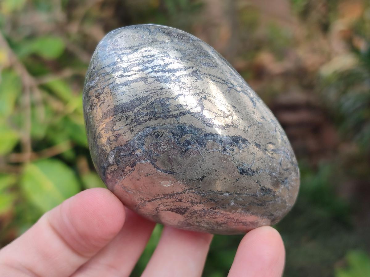Polished Basalt Pharaoh Stone Galets x 6 From Iron Duke Mine, Zimbabwe - Toprock Gemstones and Minerals 