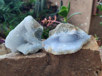 Natural Blue Lace Agate Geode Specimens x 6 From Nsanje, Malawi - Toprock Gemstones and Minerals 