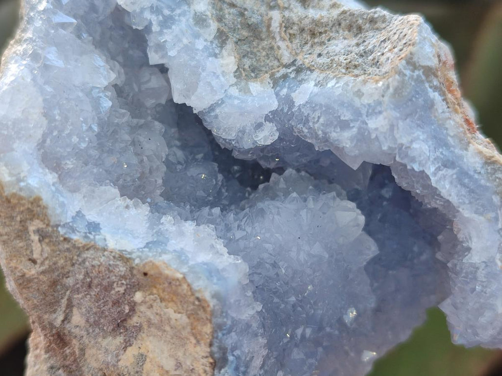Natural Blue Lace Agate Geode Specimens x 6 From Nsanje, Malawi - Toprock Gemstones and Minerals 