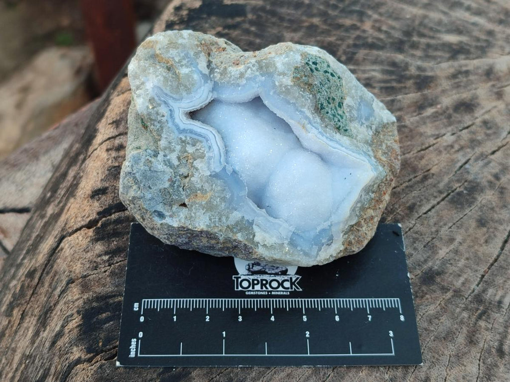 Natural Blue Lace Agate Geode Specimens x 6 From Nsanje, Malawi - Toprock Gemstones and Minerals 