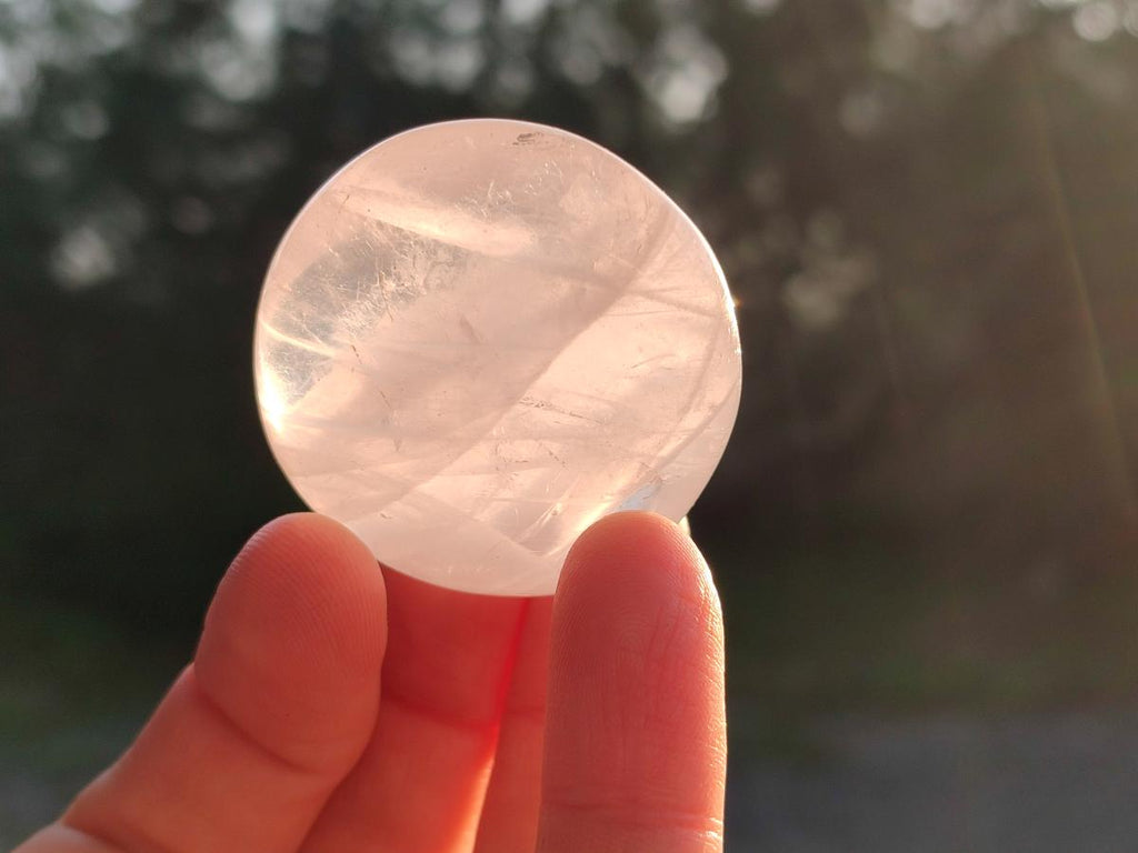 Polished Gemmy Rose Quartz Palm Stones x 24 From Madagascar - Toprock Gemstones and Minerals 