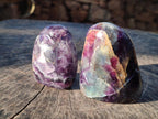 Polished Mix of Watermelon Fluorite Pieces x 12 From Uis, Namibia - Toprock Gemstones and Minerals 