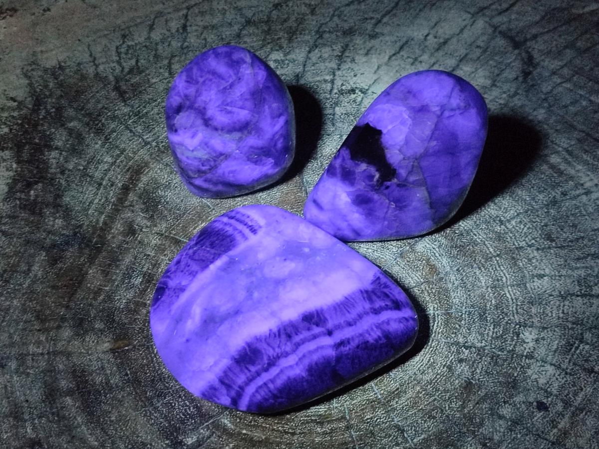 Polished Mix of Watermelon Fluorite Pieces x 12 From Uis, Namibia - Toprock Gemstones and Minerals 