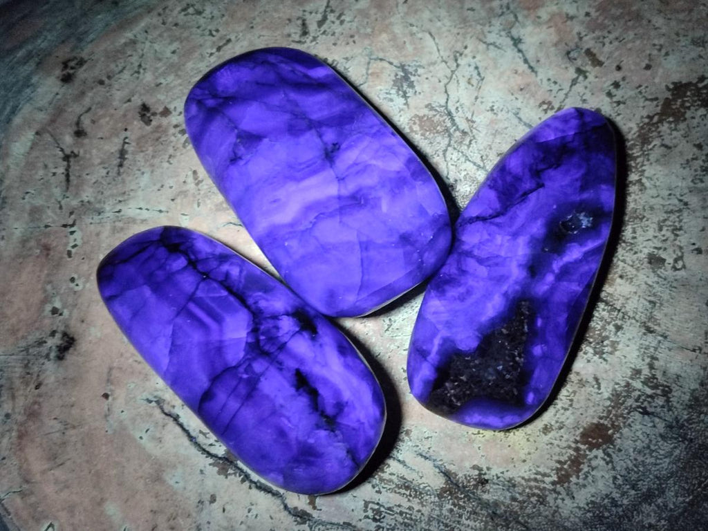 Polished Mix of Watermelon Fluorite Pieces x 12 From Uis, Namibia - Toprock Gemstones and Minerals 