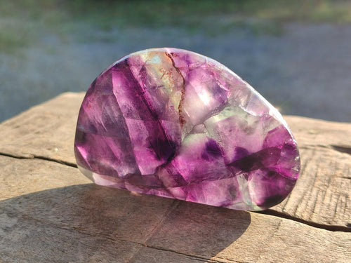 Polished Mix of Watermelon Fluorite Pieces x 12 From Uis, Namibia - Toprock Gemstones and Minerals 