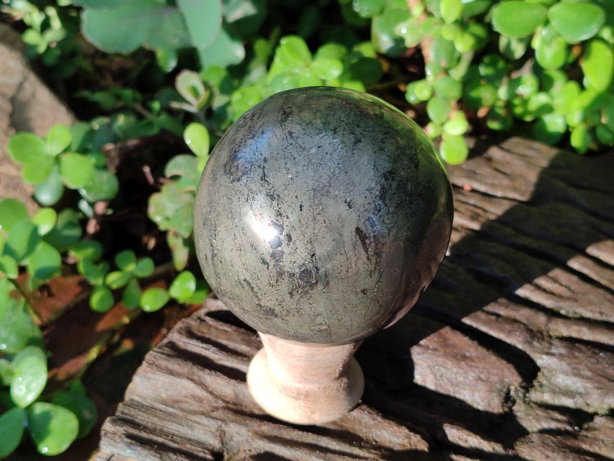 Polished Large Basalt Pharaoh Stone Sphere x 1 From Iron Duke Mine, Zimbabwe - Toprock Gemstones and Minerals 
