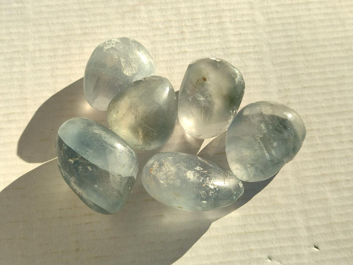 Polished Blue Celestite Free Forms x 35 From Sakoany, Madagascar - Toprock Gemstones and Minerals 