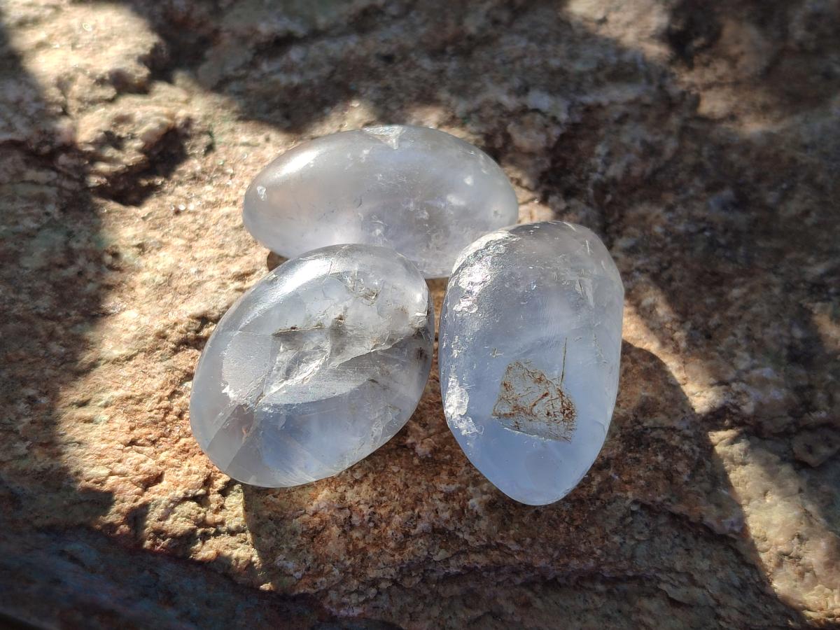 Polished Blue Celestite Free Forms x 35 From Sakoany, Madagascar - Toprock Gemstones and Minerals 