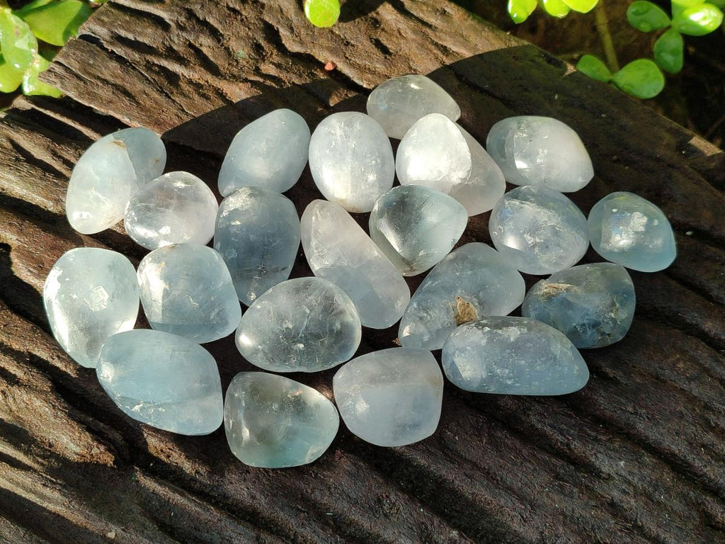 Polished Blue Celestite Free Forms x 35 From Sakoany, Madagascar - Toprock Gemstones and Minerals 