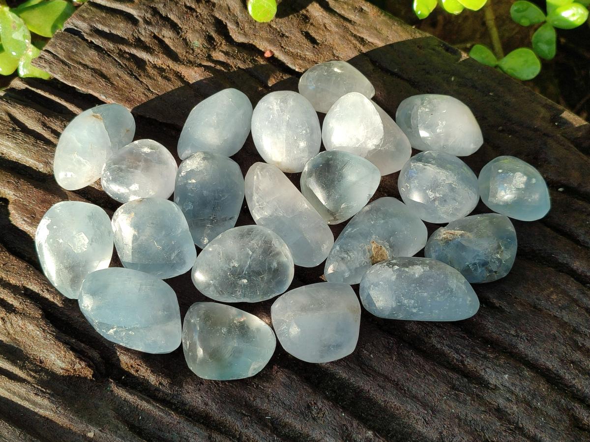 Polished Blue Celestite Free Forms x 35 From Sakoany, Madagascar - Toprock Gemstones and Minerals 