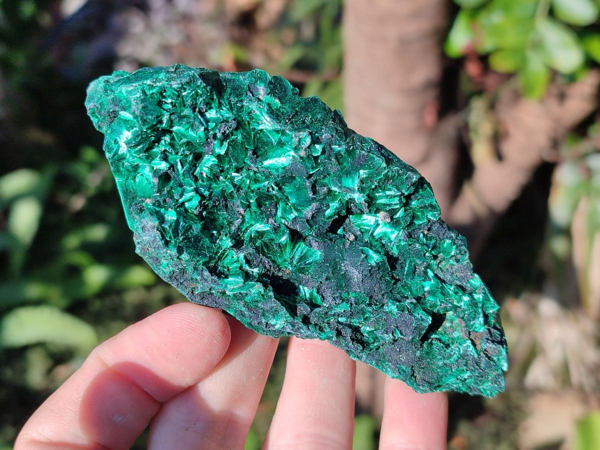 Natural Silky Malachite Specimens x 6 From Kasompe, Congo - Toprock Gemstones and Minerals 
