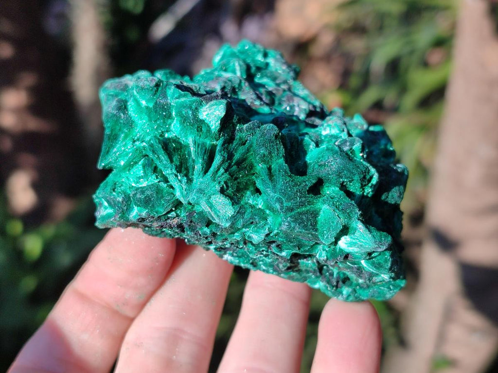 Natural Silky Malachite Specimens x 6 From Kasompe, Congo - Toprock Gemstones and Minerals 