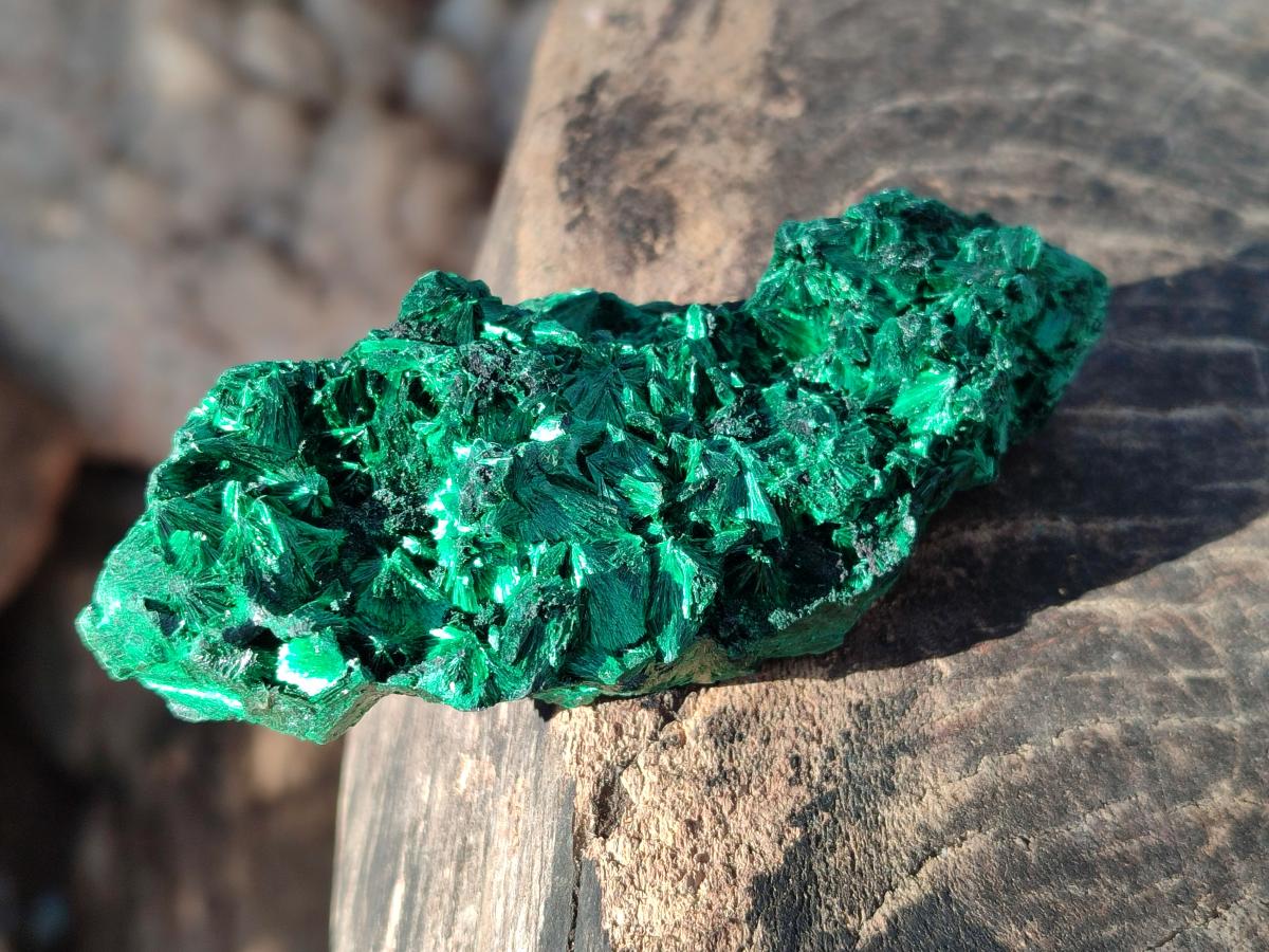 Natural Silky Malachite Specimens x 6 From Kasompe, Congo - Toprock Gemstones and Minerals 