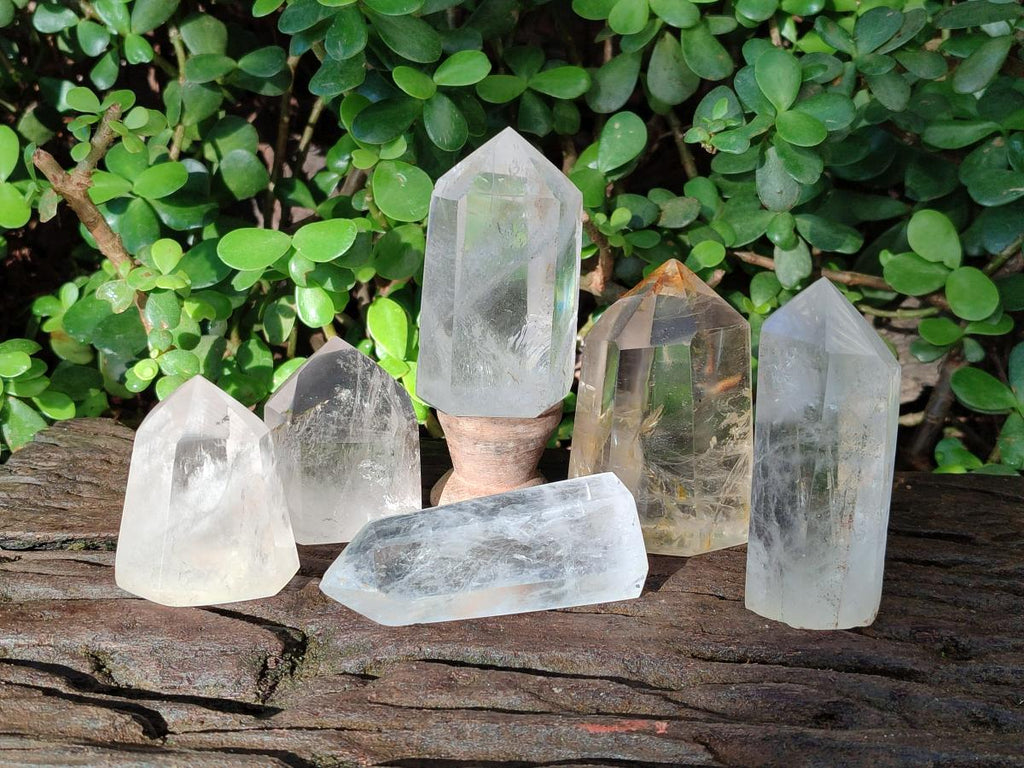 Polished Clear Quartz Display Crystals x 6 From Madagascar - Toprock Gemstones and Minerals 