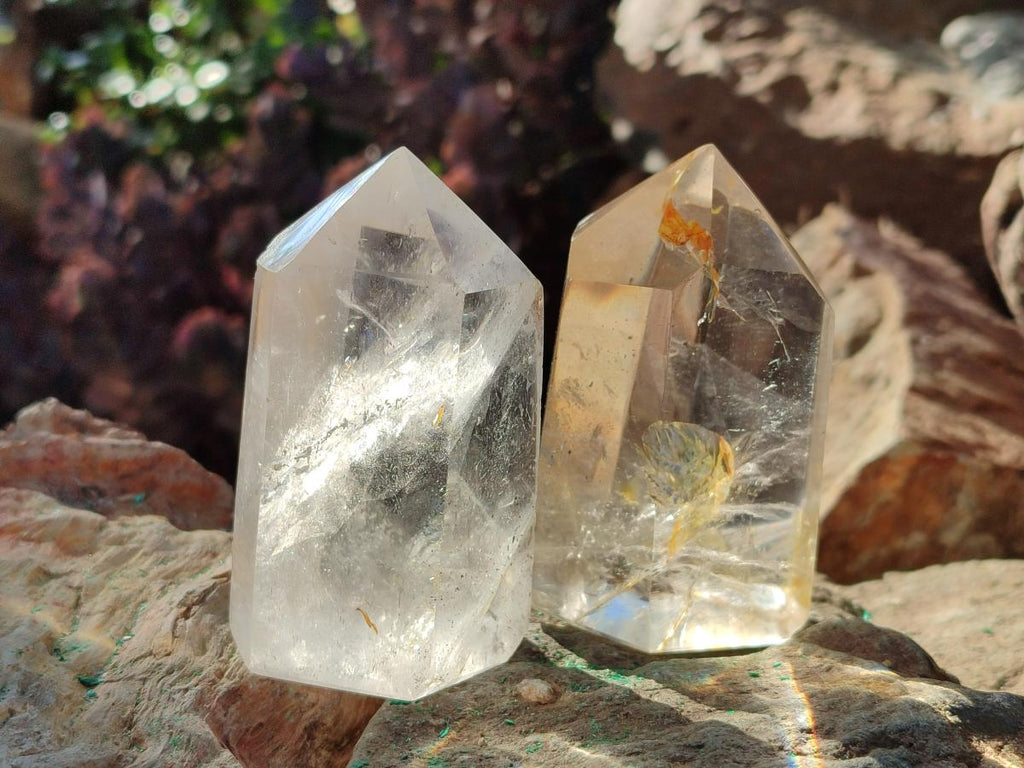 Polished Clear Quartz Display Crystals x 6 From Madagascar - Toprock Gemstones and Minerals 