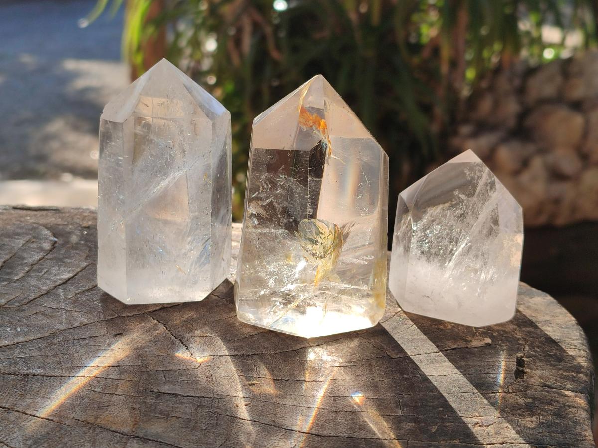 Polished Clear Quartz Display Crystals x 6 From Madagascar - Toprock Gemstones and Minerals 