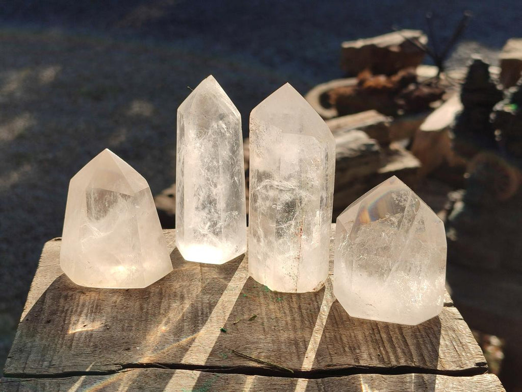 Polished Clear Quartz Display Crystals x 6 From Madagascar - Toprock Gemstones and Minerals 