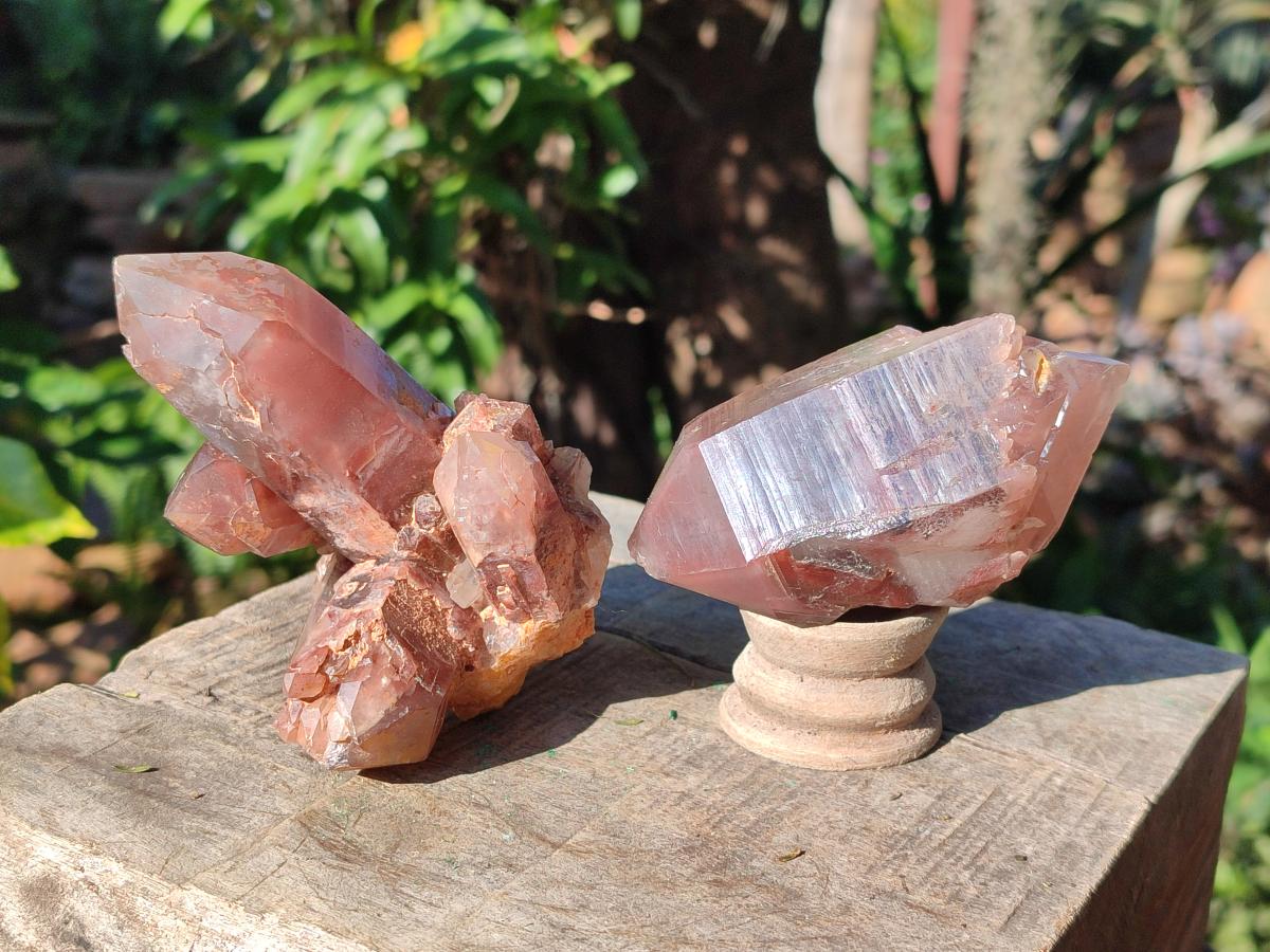 Natural Red Hematoid Quartz Crystals and Clusters x 6 From Karoi, Zimbabwe - Toprock Gemstones and Minerals 