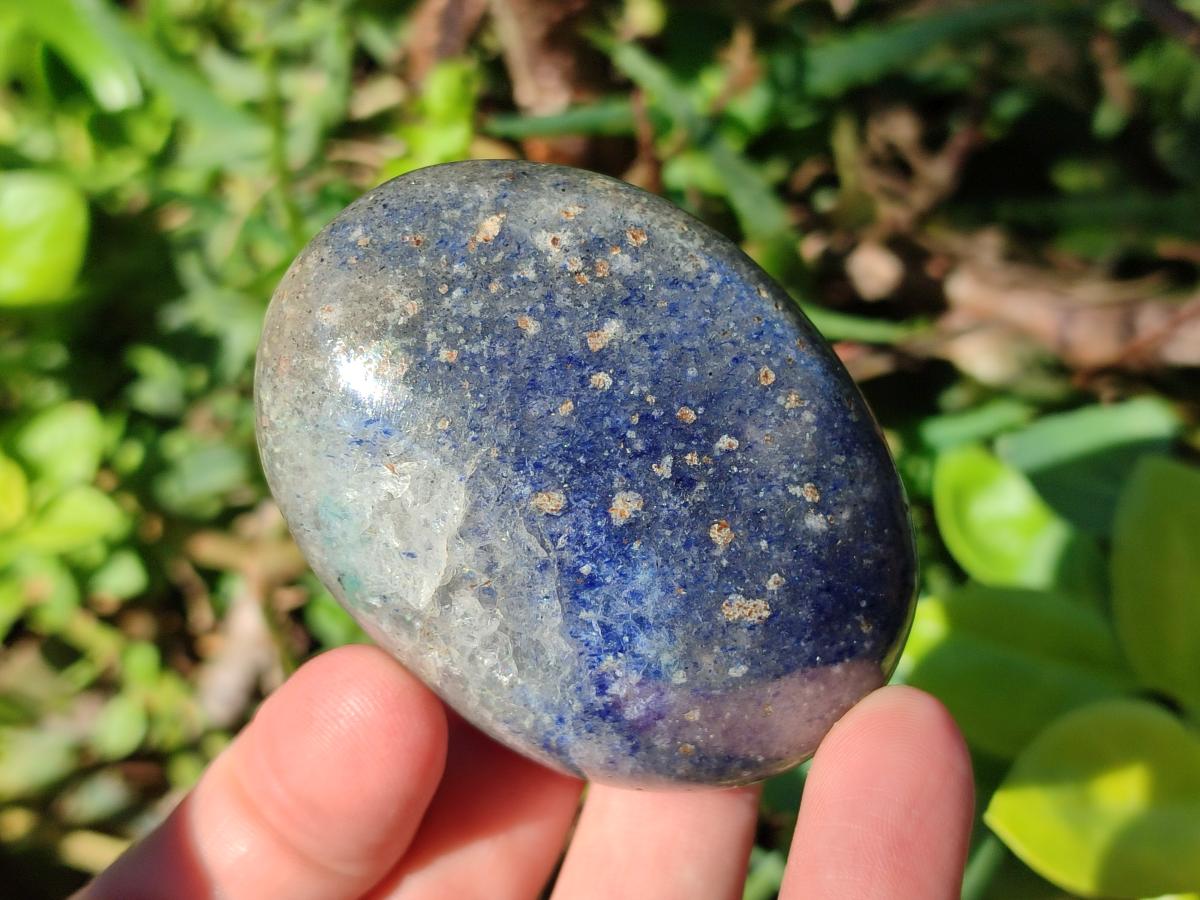 Polished Lazulite Galets x 24 From Madagascar - Toprock Gemstones and Minerals 