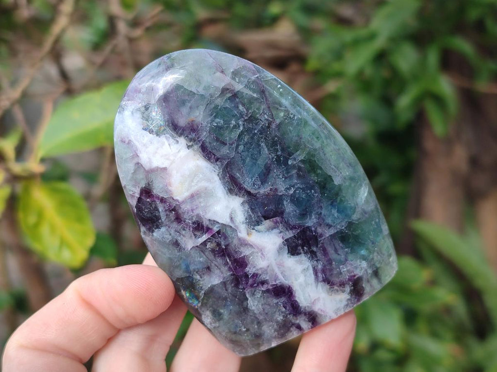 Polished Watermelon Fluorite Standing Display Pieces x 6 From Uis, Namibia - Toprock Gemstones and Minerals 