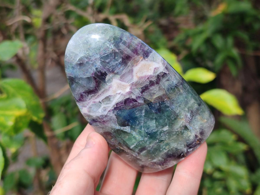 Polished Watermelon Fluorite Standing Display Pieces x 6 From Uis, Namibia - Toprock Gemstones and Minerals 