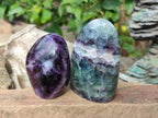 Polished Watermelon Fluorite Standing Display Pieces x 6 From Uis, Namibia - Toprock Gemstones and Minerals 