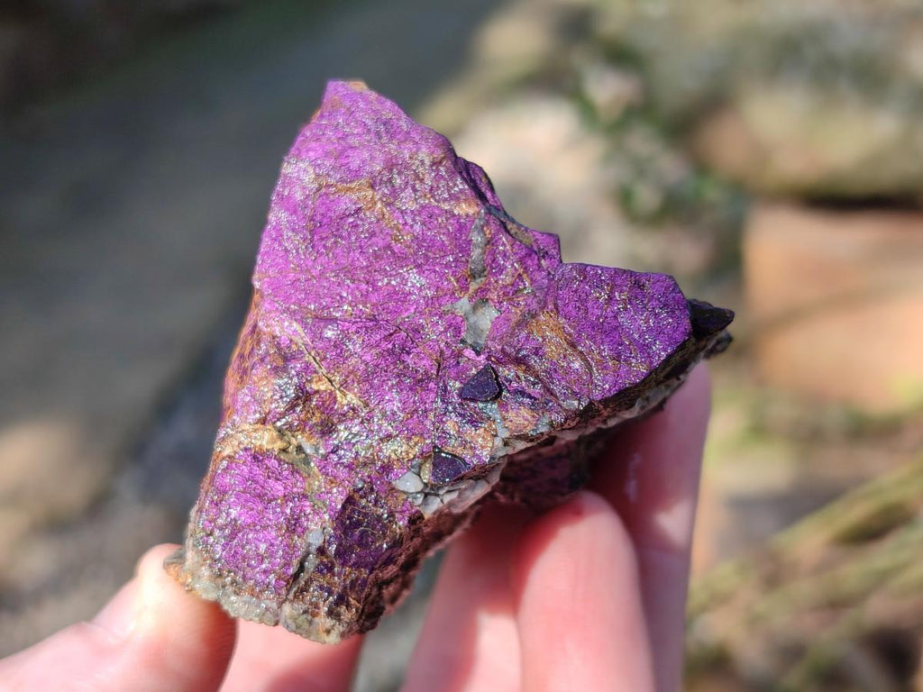 Natural Metallic Cobbed Purpurite Specimens x 12 From Erongo, Namibia - Toprock Gemstones and Minerals 