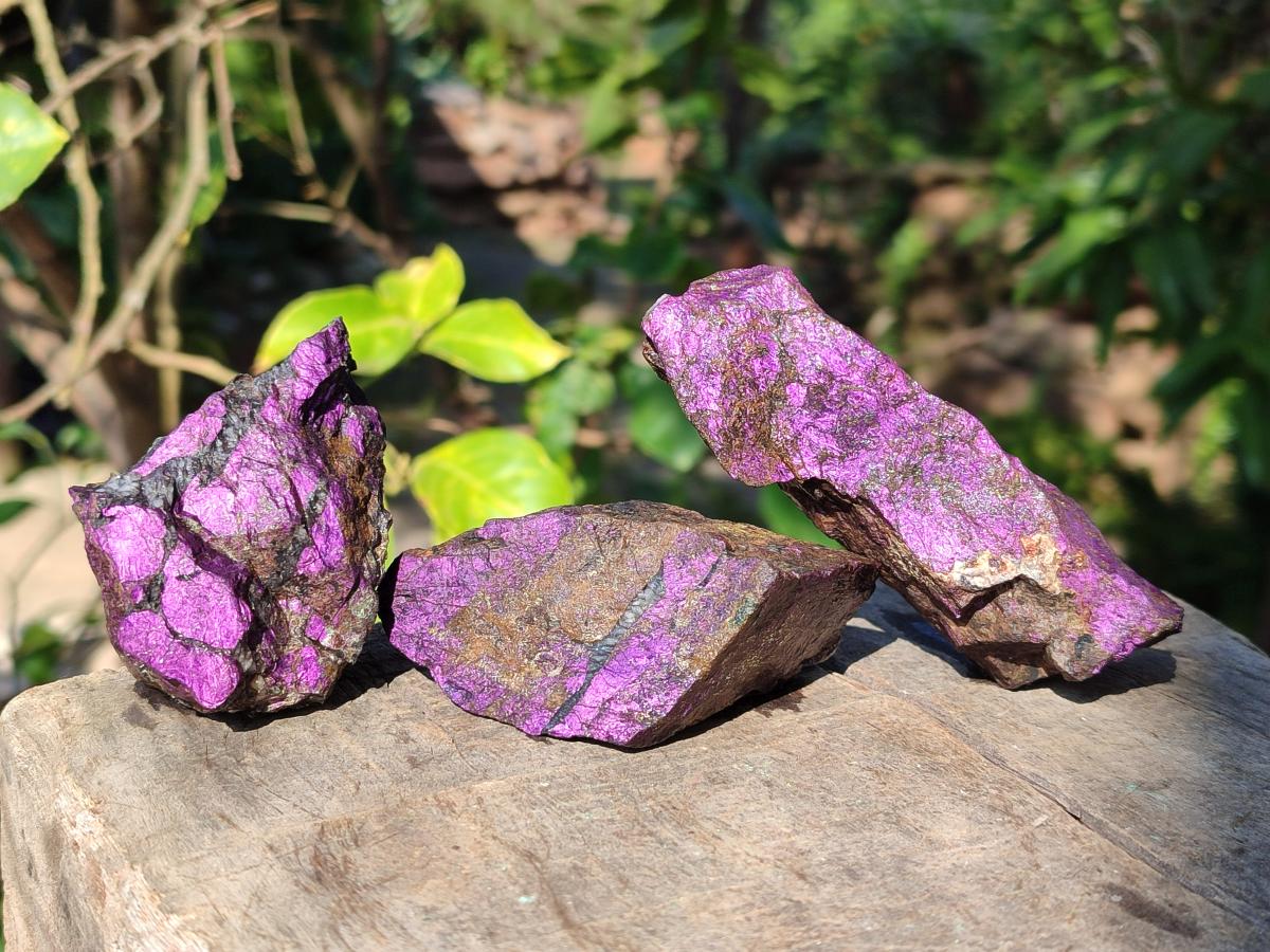 Natural Metallic Cobbed Purpurite Specimens x 12 From Erongo, Namibia - Toprock Gemstones and Minerals 