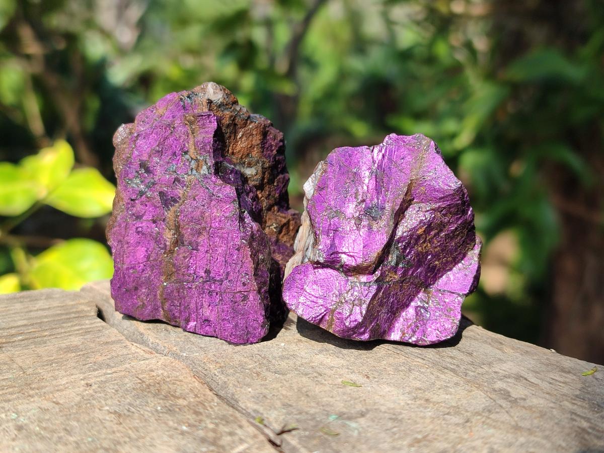 Natural Metallic Cobbed Purpurite Specimens x 12 From Erongo, Namibia - Toprock Gemstones and Minerals 