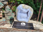 Polished Blue Lace Agate Standing Display Pieces x 2 From Nsanje, Malawi - Toprock Gemstones and Minerals 