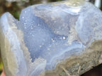 Polished Blue Lace Agate Standing Display Pieces x 2 From Nsanje, Malawi - Toprock Gemstones and Minerals 