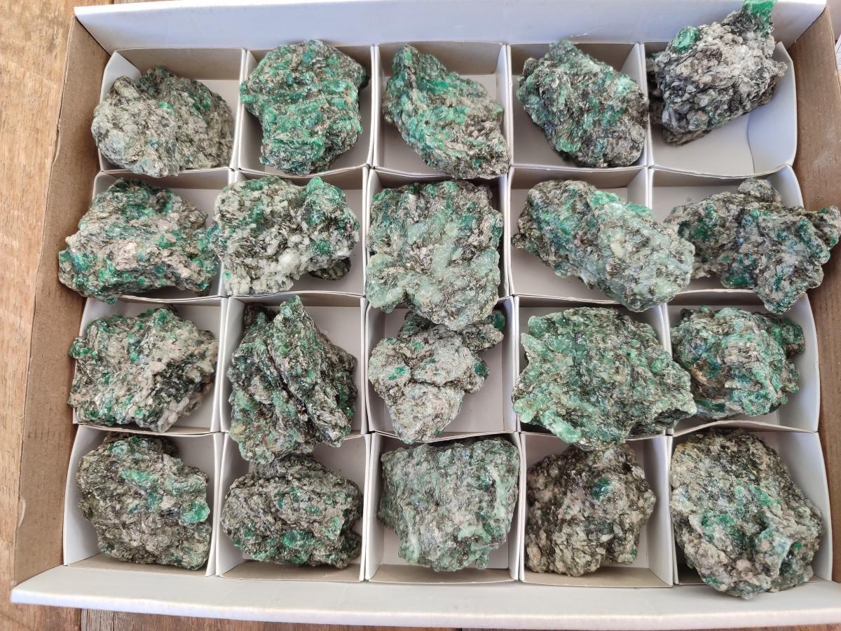 Natural Emerald Mica 'Mutokolite' Cobbed Specimens x 20 From Mutoko, Zimbabwe - Toprock Gemstones and Minerals 