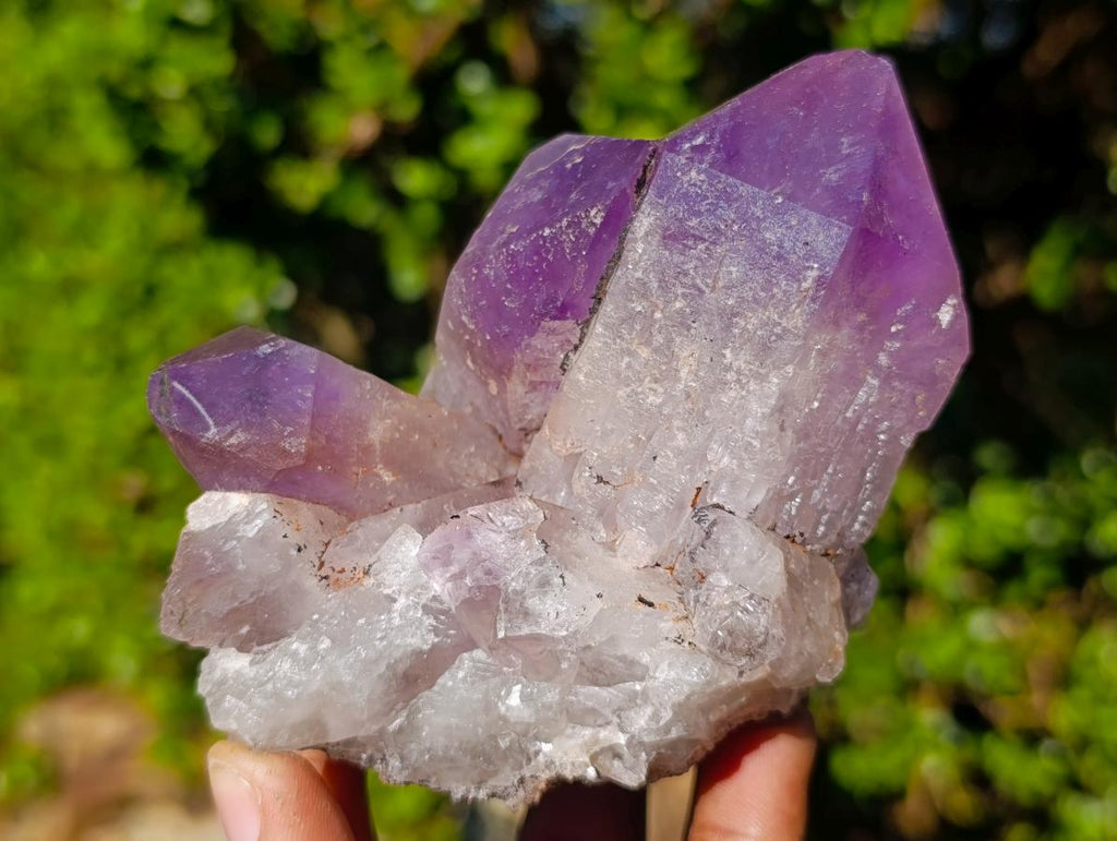 Natural Large Jacaranda Amethyst Crystal Clusters x 6 From Mumbwa, Zambia