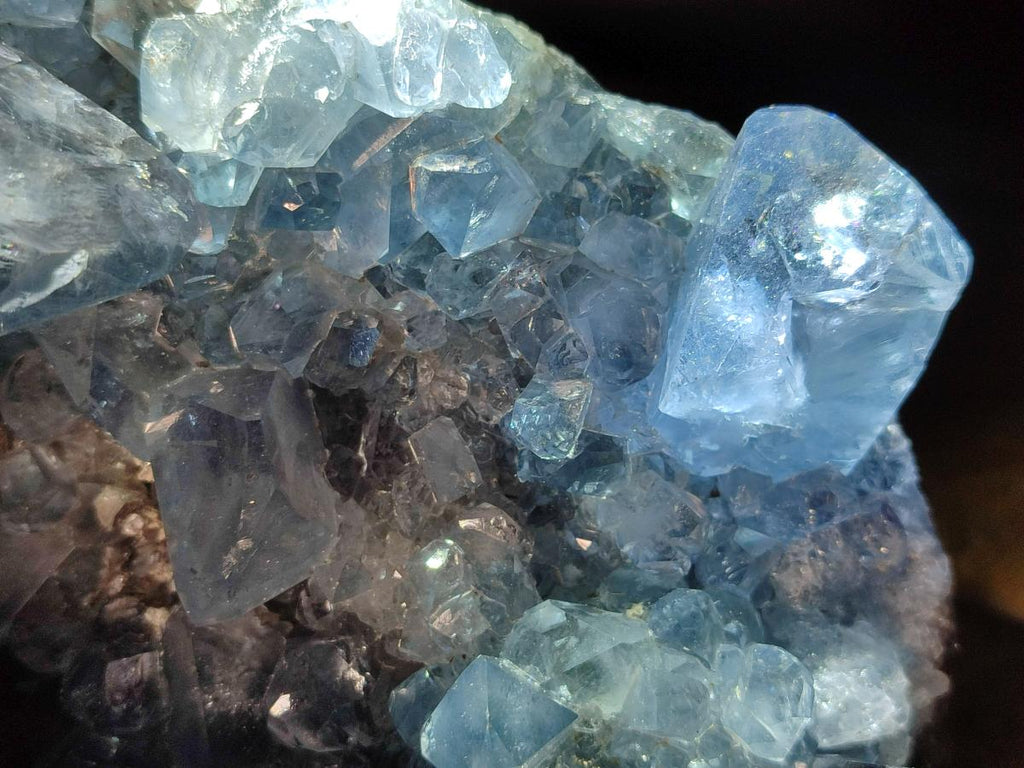 Natural Large Blue Celestite Geode Specimen x 1 From Sakoany, Madagascar - Toprock Gemstones and Minerals 
