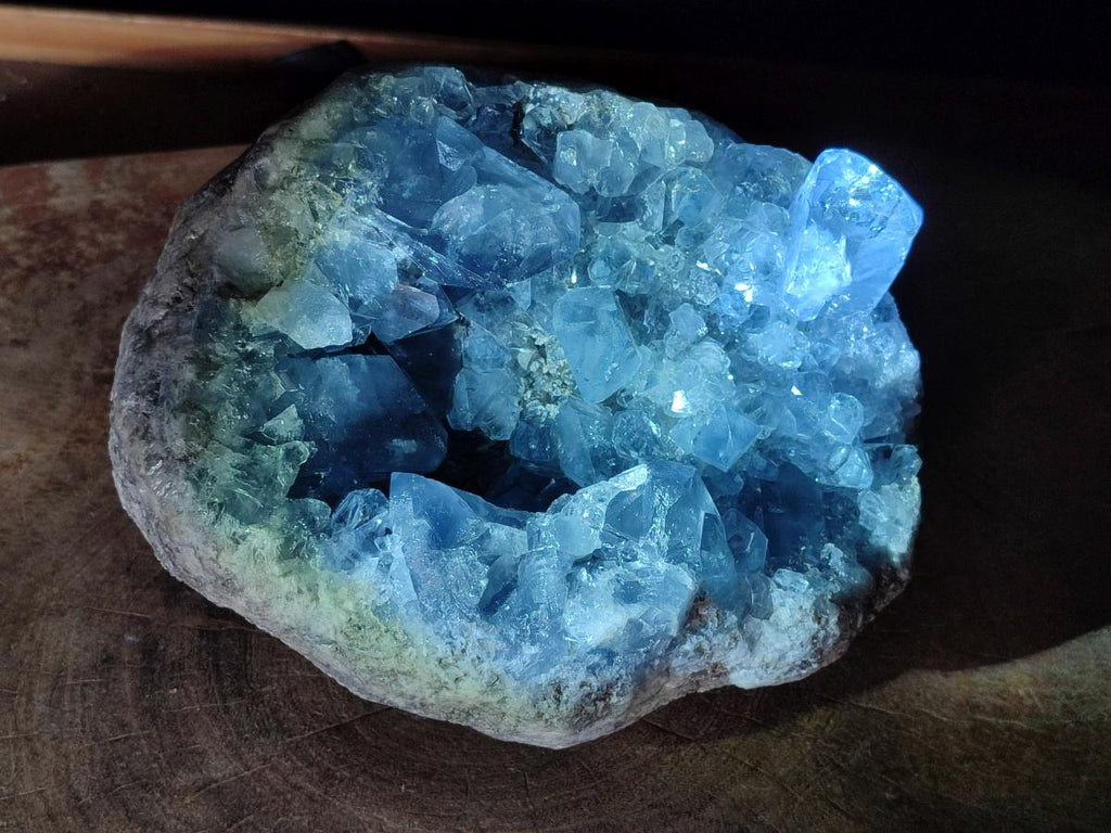 Natural Large Blue Celestite Geode Specimen x 1 From Sakoany, Madagascar - Toprock Gemstones and Minerals 