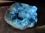 Natural Large Blue Celestite Geode Specimen x 1 From Sakoany, Madagascar - Toprock Gemstones and Minerals 