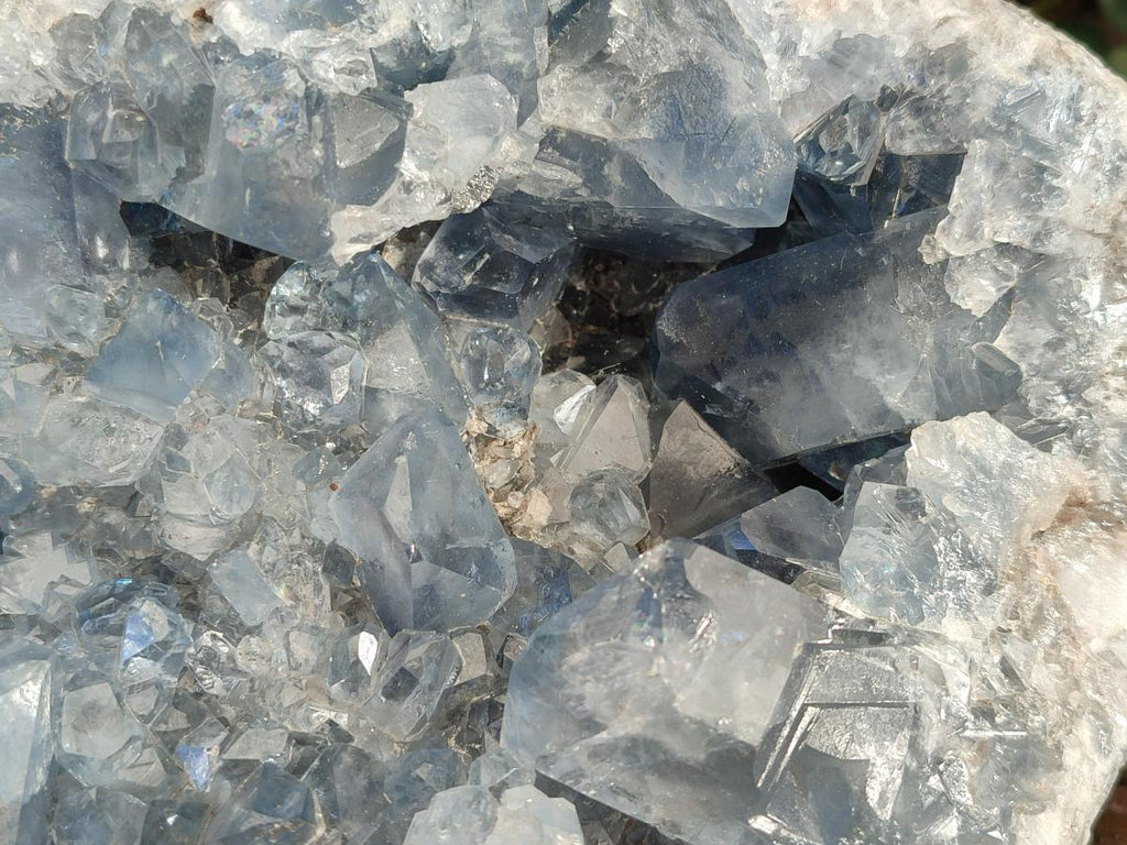 Natural Large Blue Celestite Geode Specimen x 1 From Sakoany, Madagascar - Toprock Gemstones and Minerals 