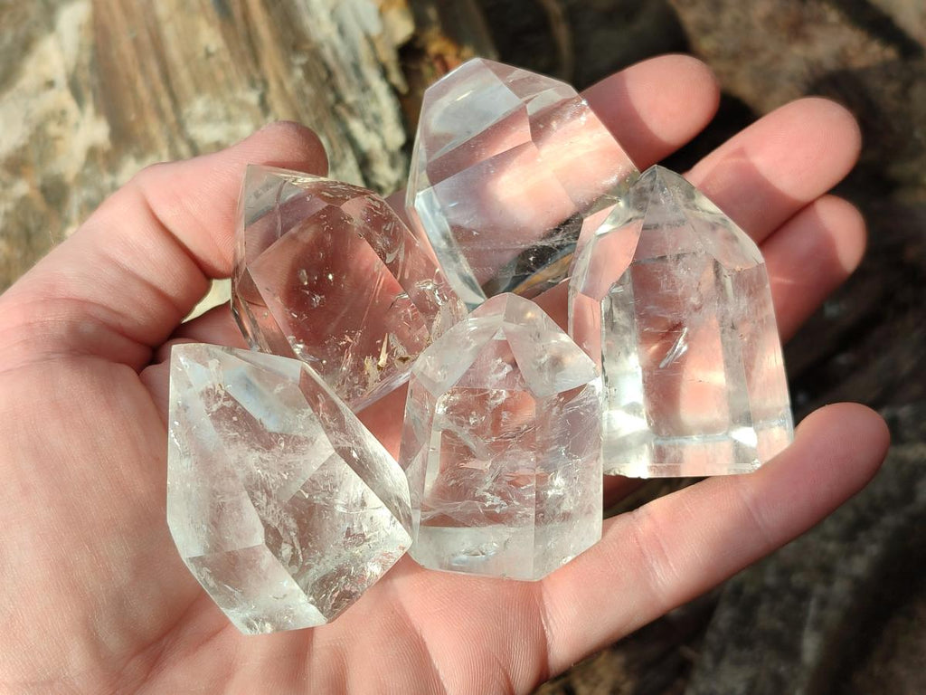 Polished Clear Quartz Crystals x 20 From Madagascar - Toprock Gemstones and Minerals 