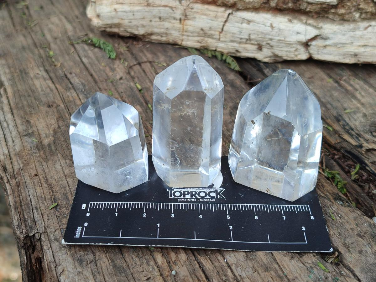 Polished Clear Quartz Crystals x 20 From Madagascar - Toprock Gemstones and Minerals 