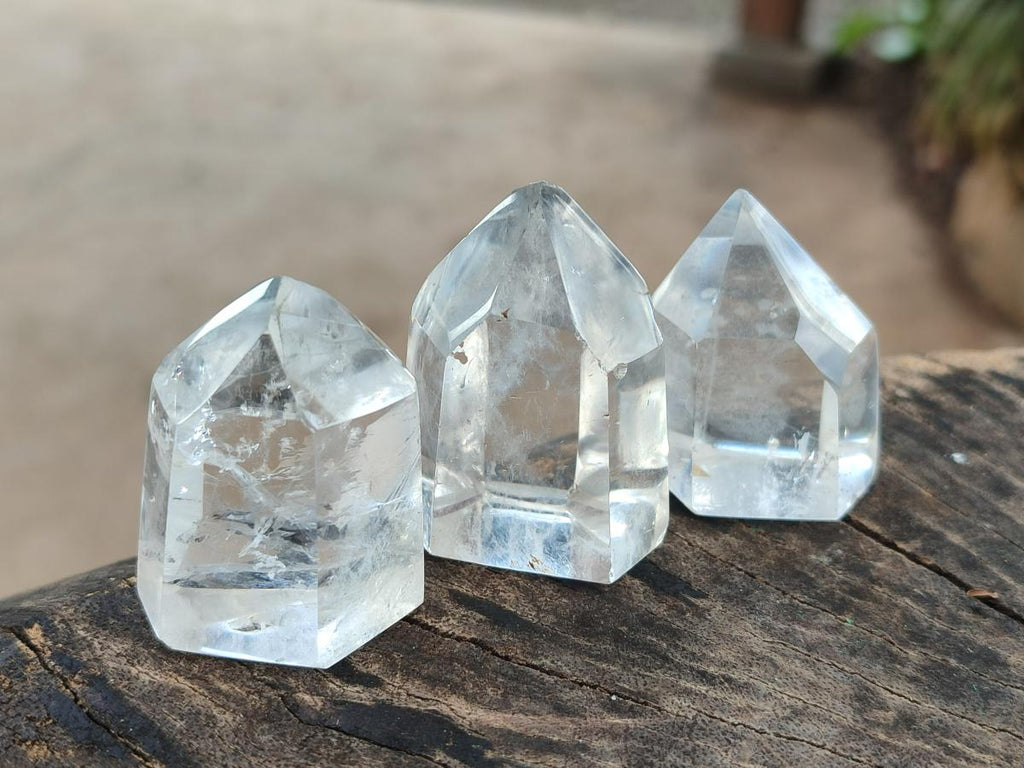 Polished Clear Quartz Crystals x 20 From Madagascar - Toprock Gemstones and Minerals 