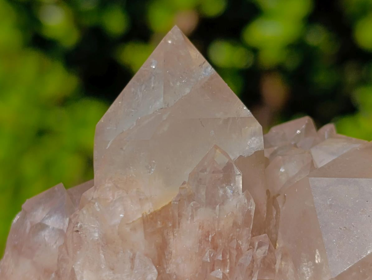 Natural Cascading White Phantom Smokey Luena Quartz Clusters x 3 From Luena, Congo - Toprock Gemstones and Minerals 