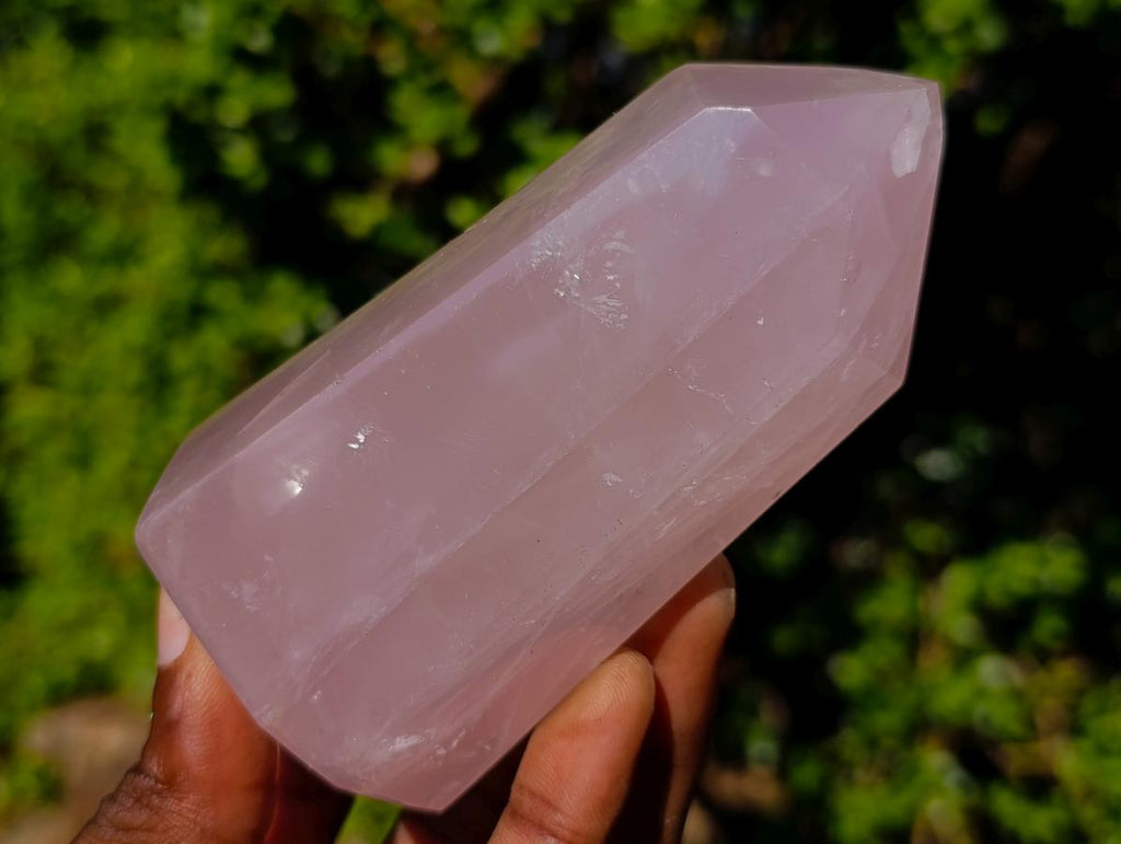 Polished Gemmy Rose Quartz Display Crystals x 4 From Madagascar