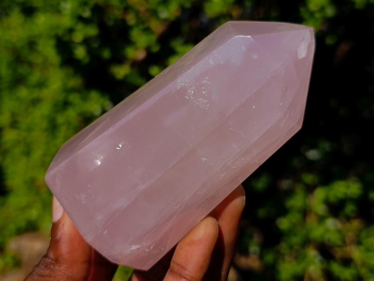 Polished Gemmy Rose Quartz Display Crystals x 4 From Madagascar