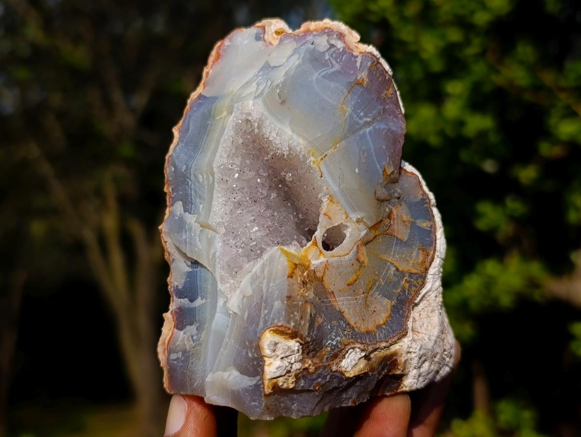 Natural Zululand Amethyst Agate Geodes x 12 From Jozini, South Africa - Toprock Gemstones and Minerals 