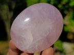 Polished Gemmy Rose Quartz Palm Stone x 24 From Madagascar - Toprock Gemstones and Minerals 