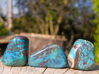 Polished Shattuckite Free Forms with Chrysocolla Azurite and Malachite x 35 From Congo - Toprock Gemstones and Minerals 