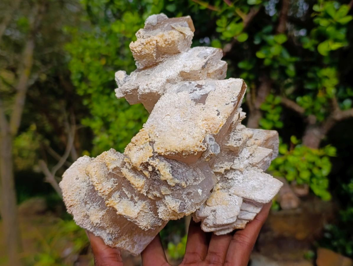 Natural Large Stacked Rhombohedral Calcite Cluster Specimen x 1 From Albert's Mountain, Lesotho - Toprock Gemstones and Minerals 