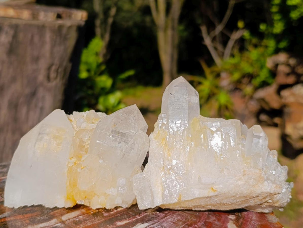 Natural Clear Quartz Clusters x 6 From Madagascar - Toprock Gemstones and Minerals 