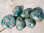 Polished Emerald Mica 'Mutokolite' Free Forms x 6 From Mutoko, Zimbabwe - Toprock Gemstones and Minerals 